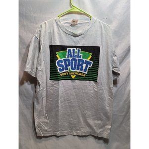 Caribbean Dream Vintage Gray Short Sleeve T Shirt Size XL All Sport 100% Cotton
